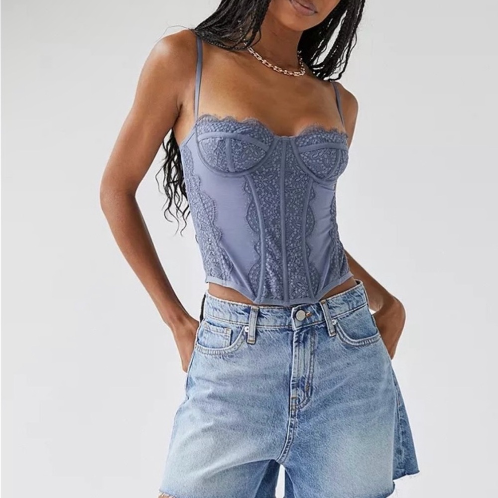Urban Outfitters Modern Love Corset Slate
(Blue)